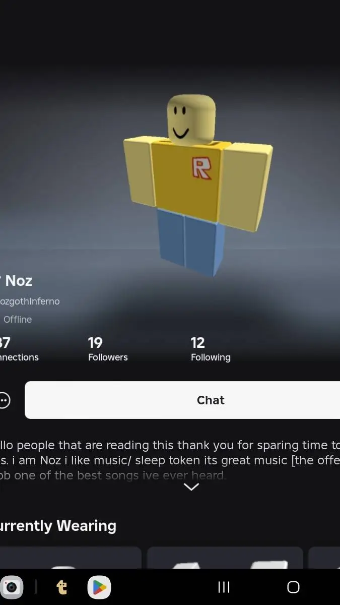 ai character: Noz my friend .D background