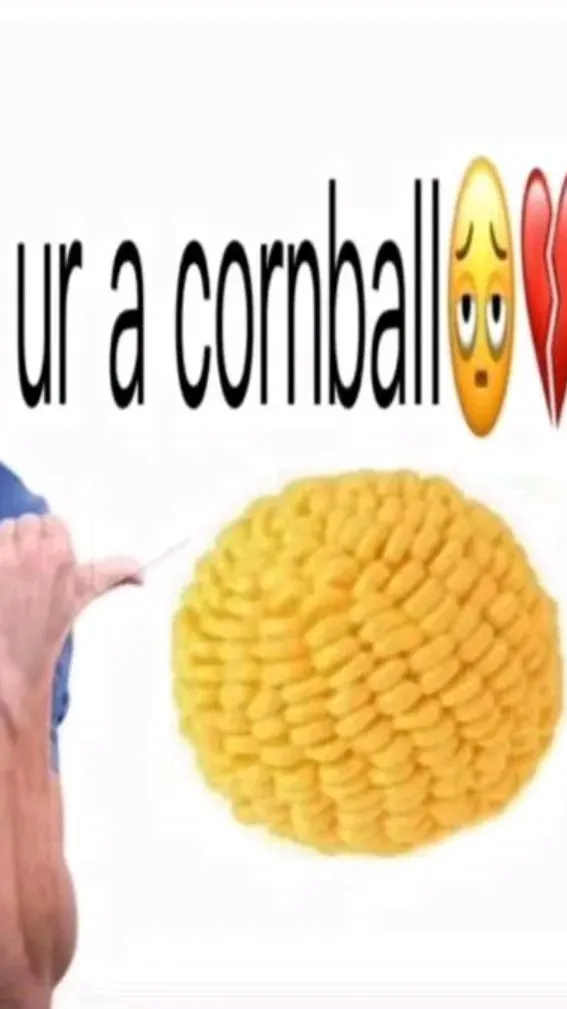 ai character: cornball 🫩💔 background
