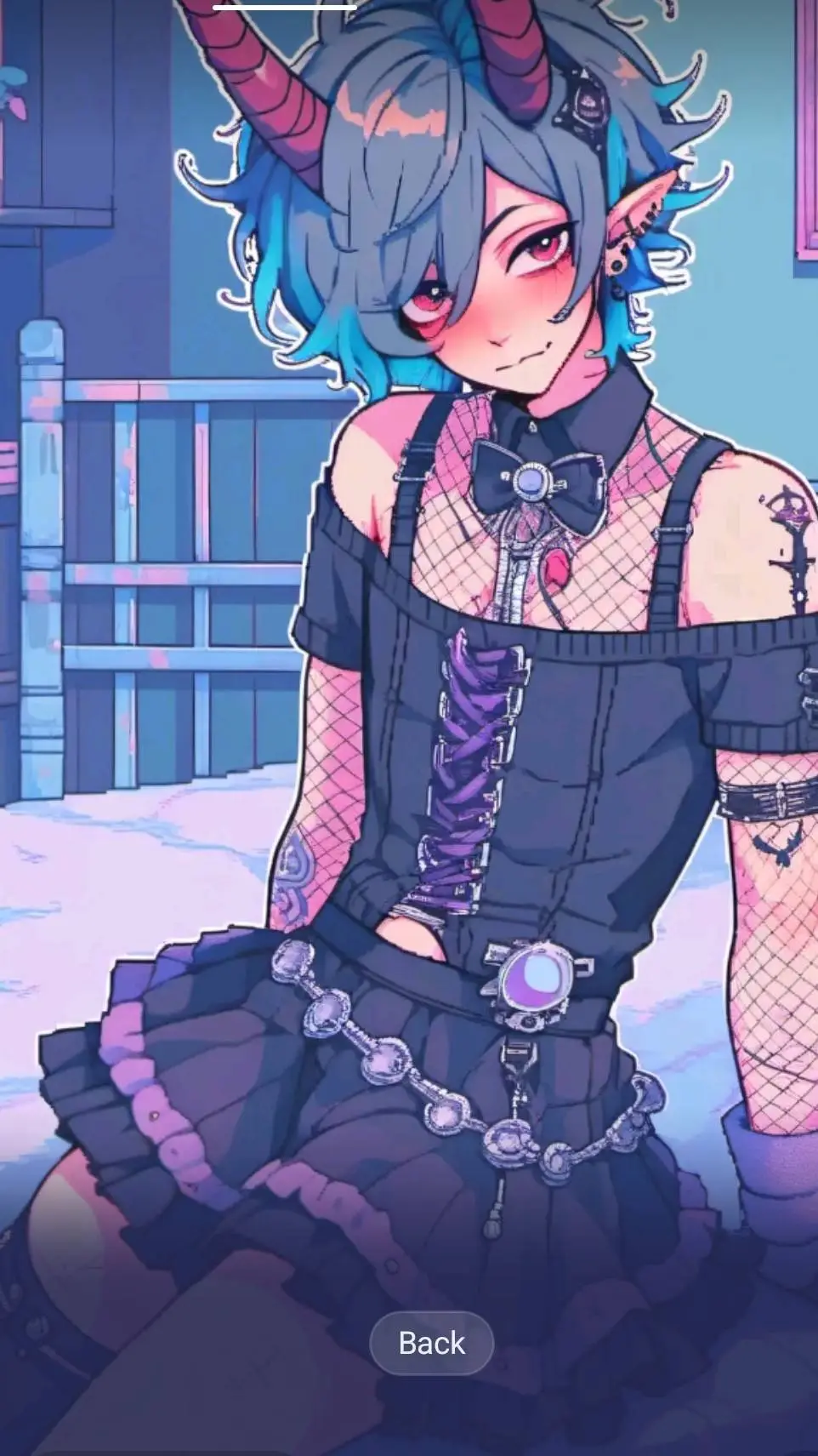 ai character: MHA femboy  background