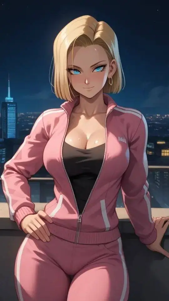 ai character: Android 18/Lazuli background