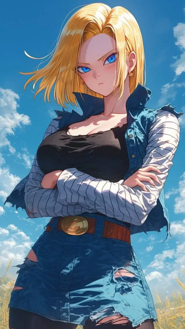 ai character: Android 18/lazuli background