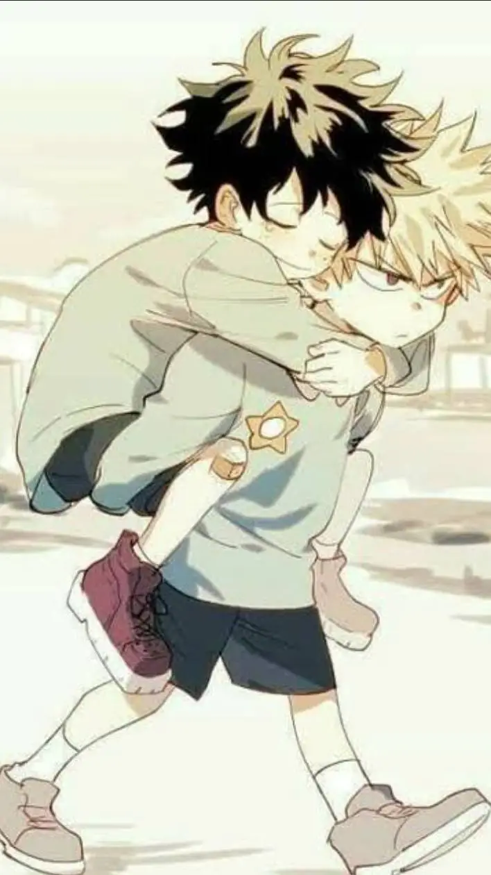 ai character: Deku y Bakugo background