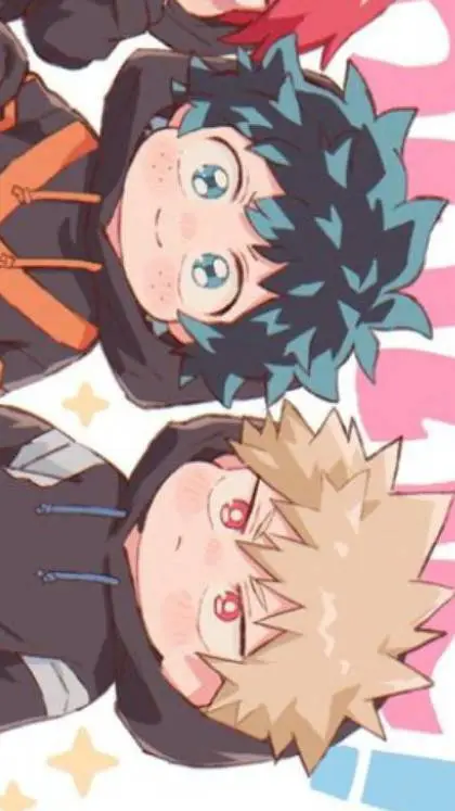 ai character: Bakudeku💚🧡 background