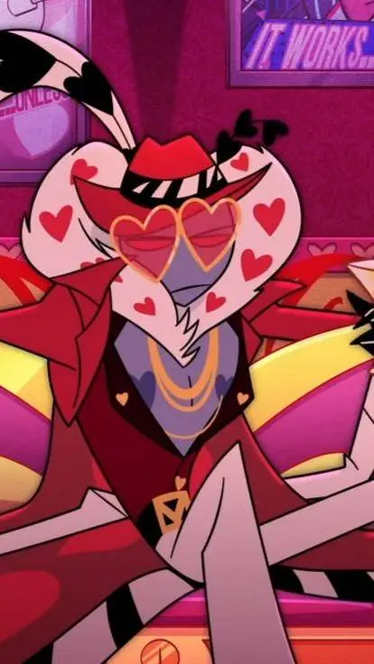 ai character: Valentino (Hazbin) background