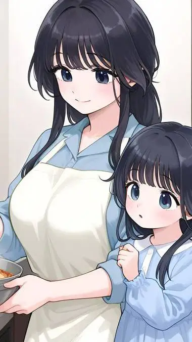 ai character: Waguri And Daughte background