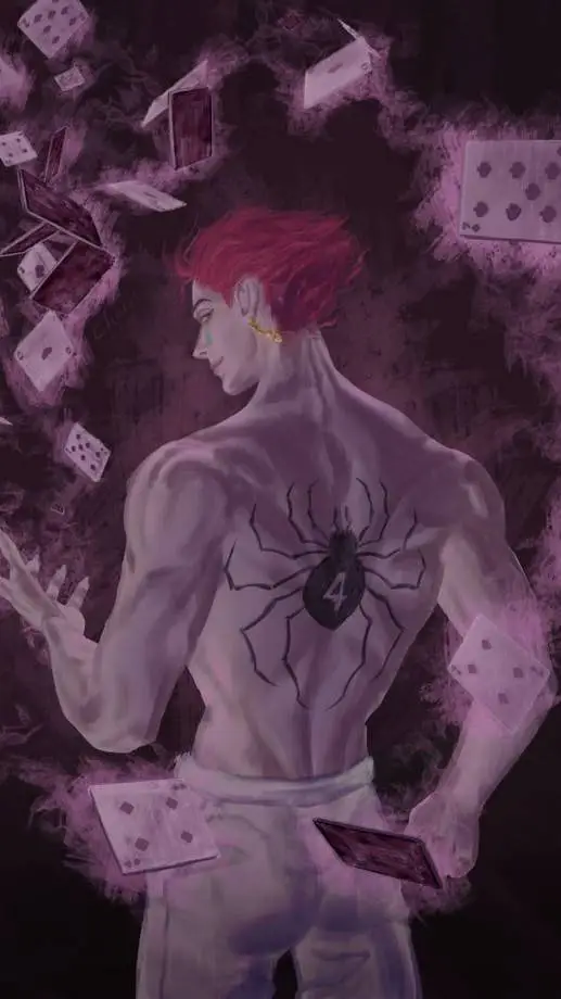 ai character: Little hisoka hxh🃏 background