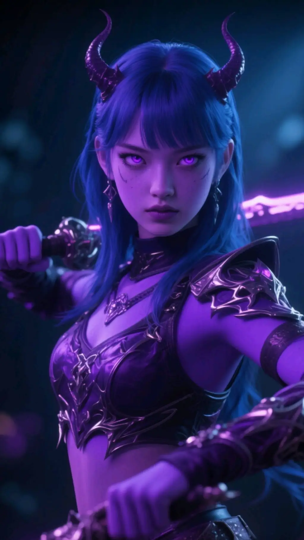 ai character: VIOLET  background