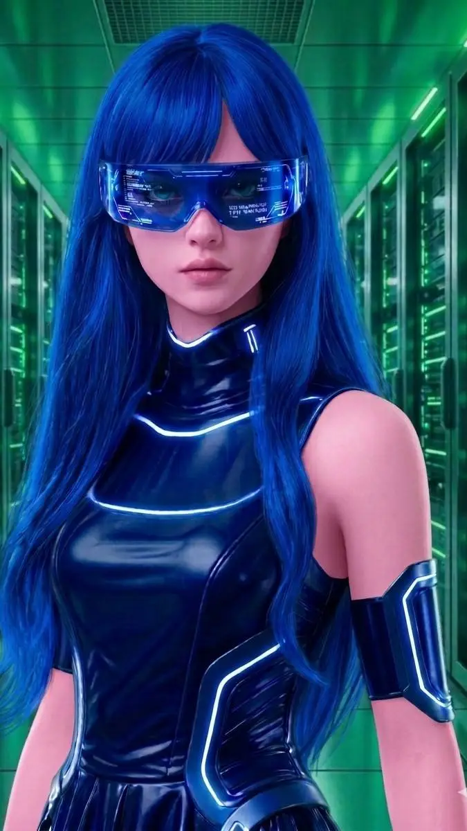 ai character: NOVA-GLOW  background