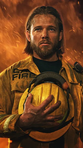 ai character: Fire country. background