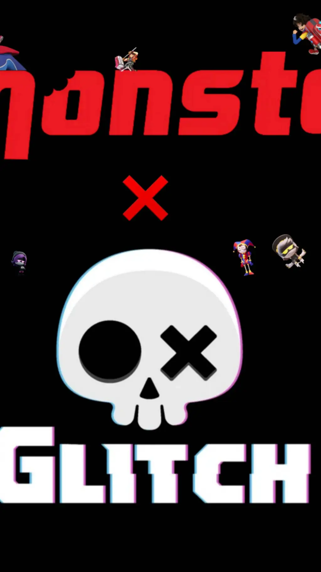 ai character: monsta x glitch  background