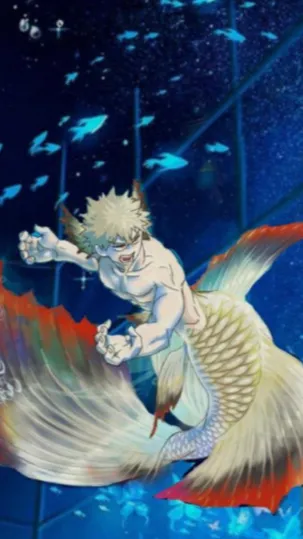 ai character: •Merman Katsuki• background