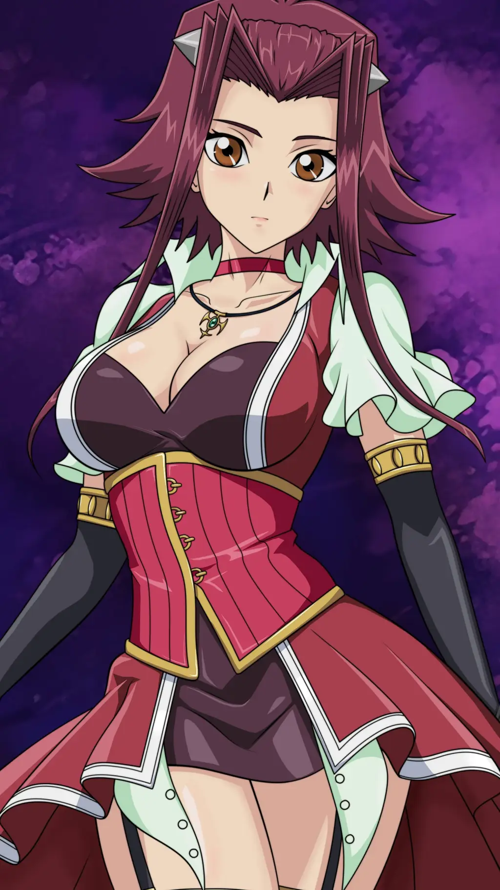 ai character: Akiza Izinski  background