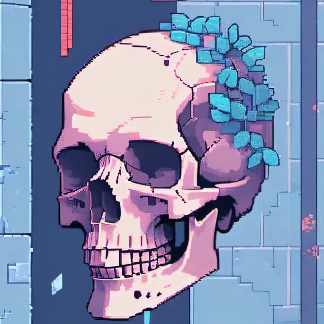 chat with ai character: scattered skull 