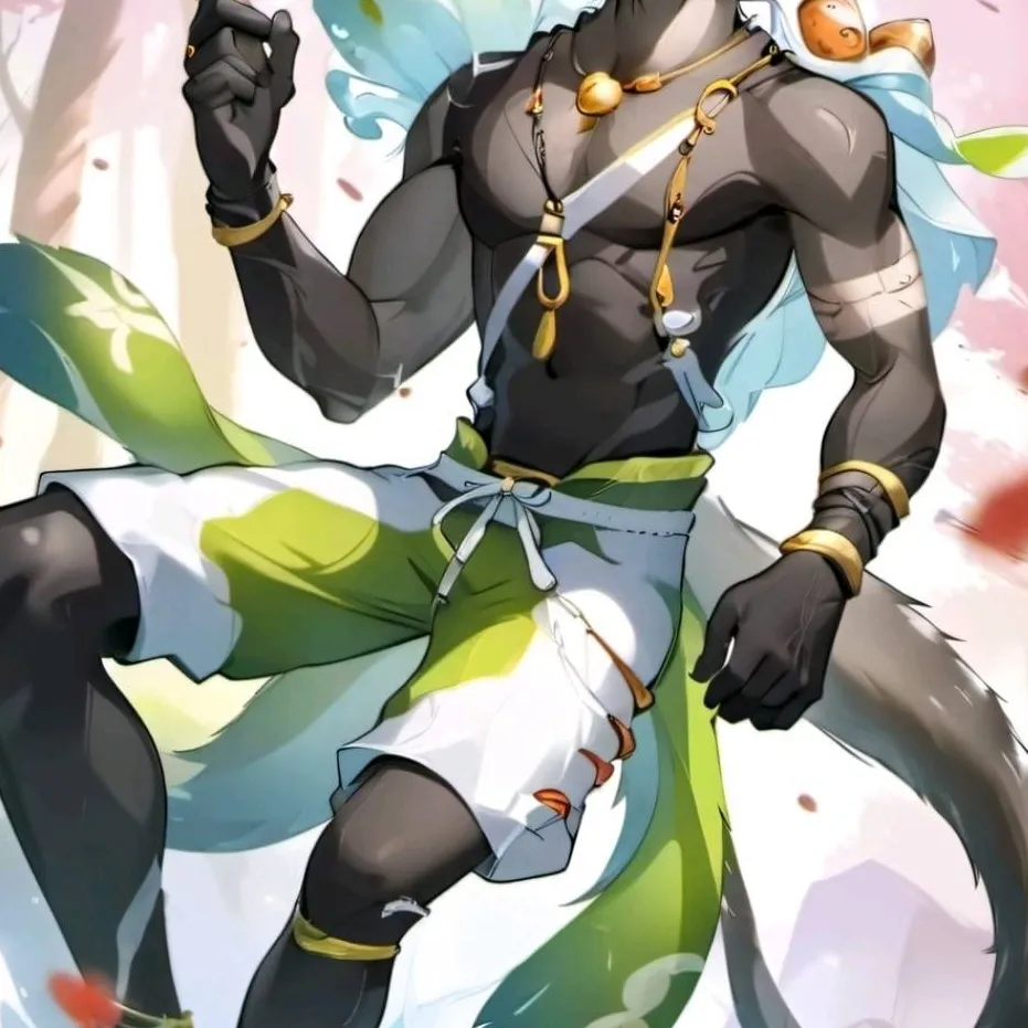 chat with ai character: Black furry
