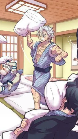 ai character: KNY SLEEPOVER background