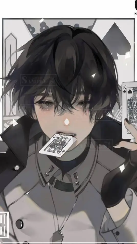 ai character: 🃏♠️•~Kuro Spade~• background