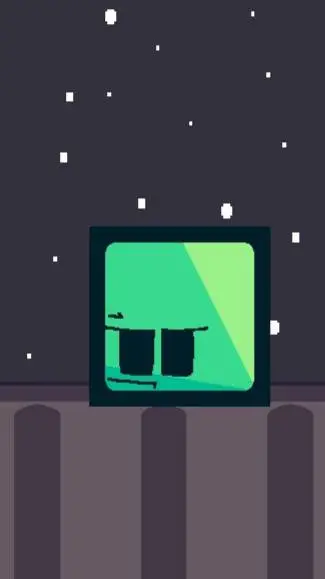 ai character: Green Cube! Remade background