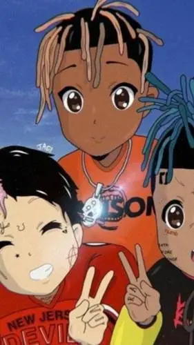 ai character: Juice Wrld, X peep background