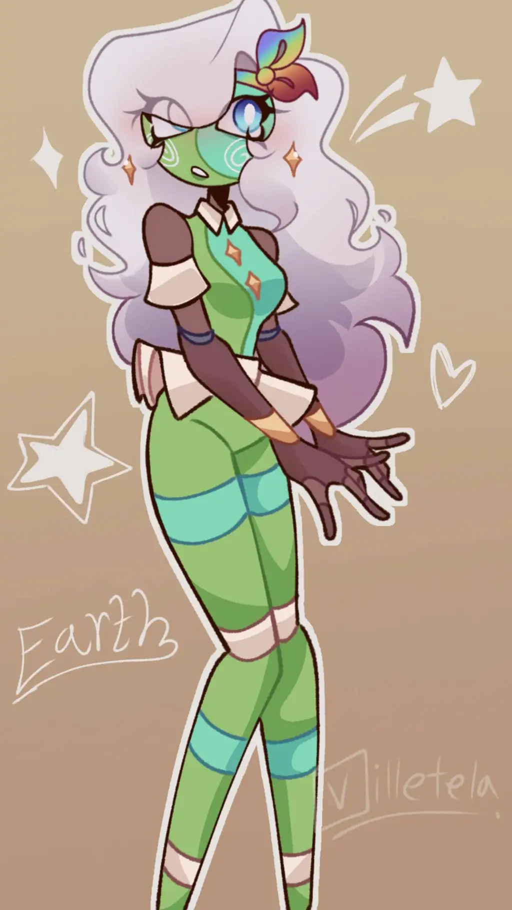 ai character: earth background