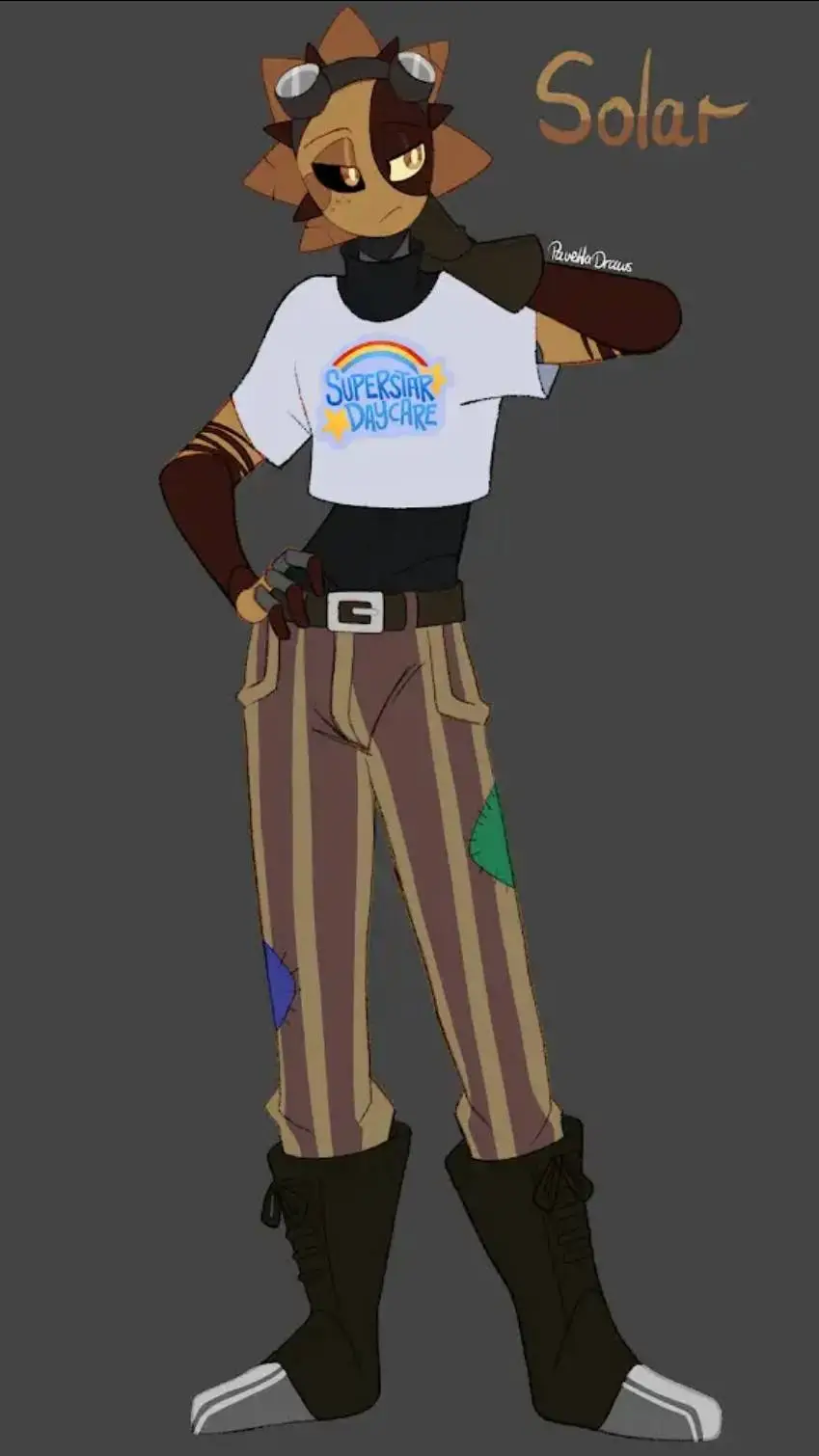 ai character: Solar  background