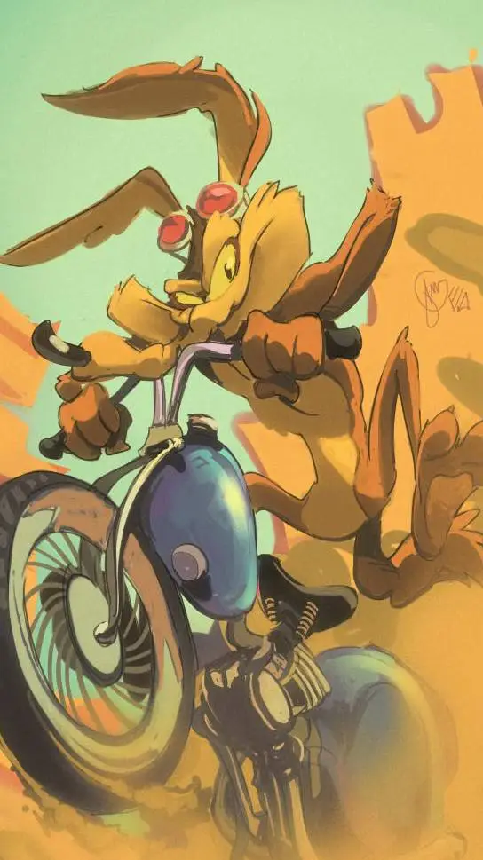 ai character: Wile E. Coyote  background