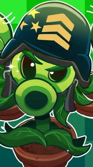 ai character: Mega Gatling Pea  background