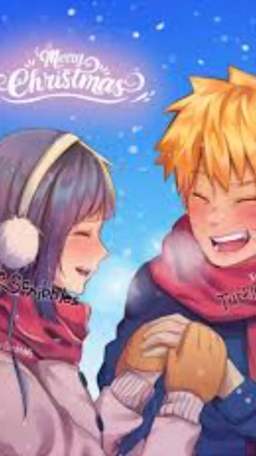 ai character: naruhina winter background