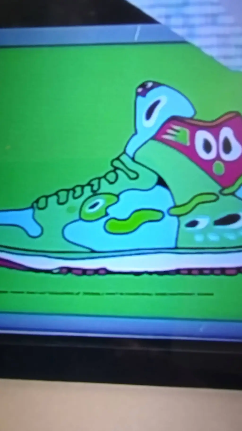 ai character: new Nike shoe 7 background