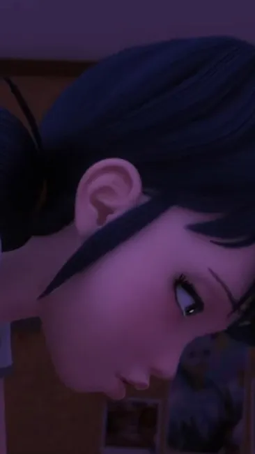 ai character: Sad Marinette (AU) background