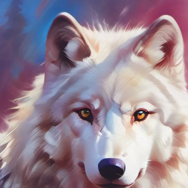 chat with ai character: Snowy thearticwolf