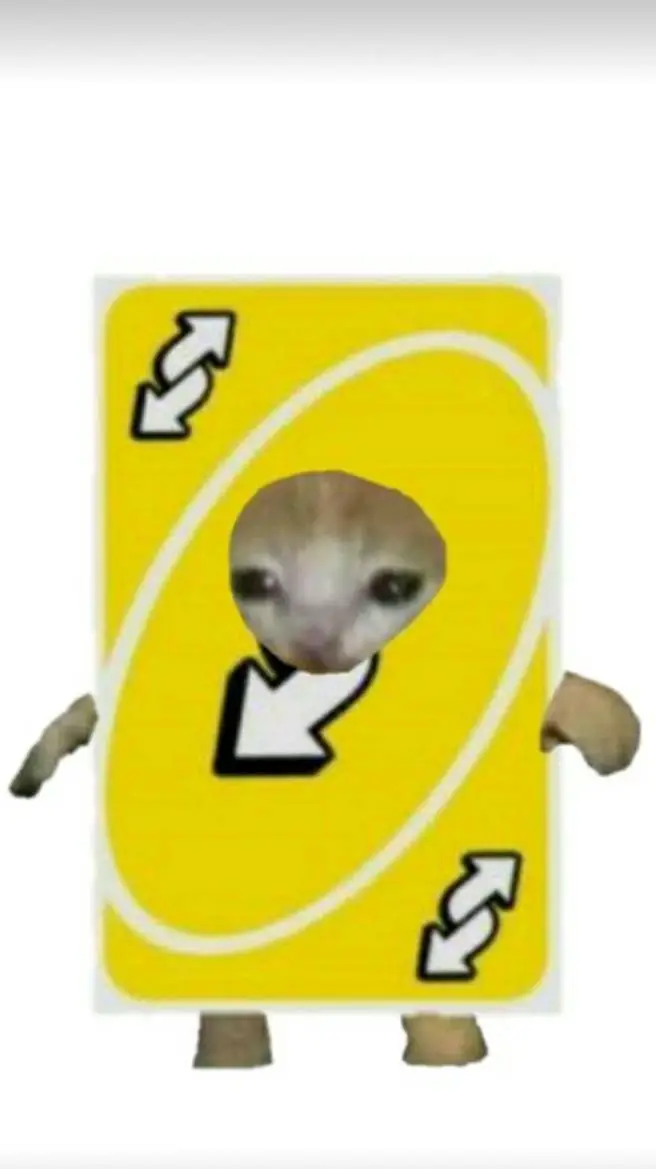 ai character: uno reverse cat background