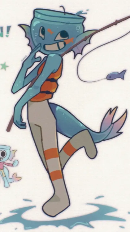 ai character: 🐟Finn 🐟 background