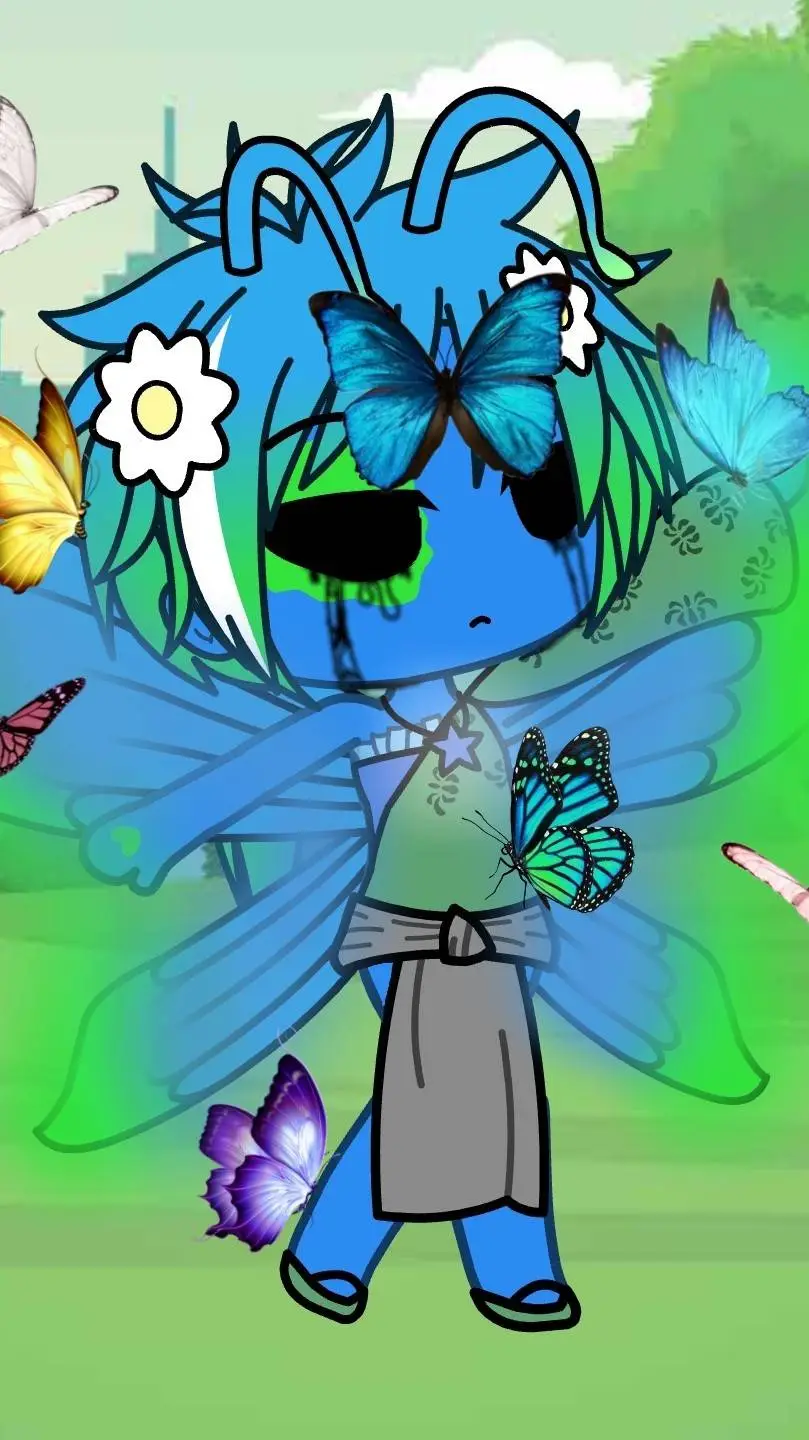 ai character: 🦋solarballs 🦋 background