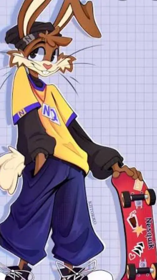 ai character: quicky the bunny background