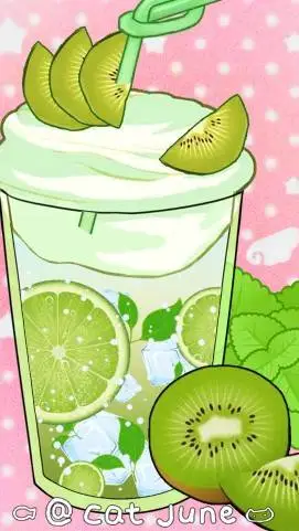 ai character: Boba/Coffee background