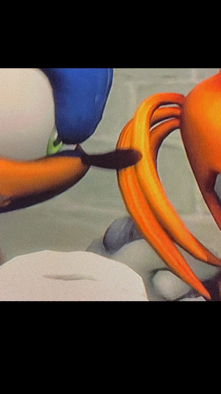 ai character: Tails mad at Sonic background