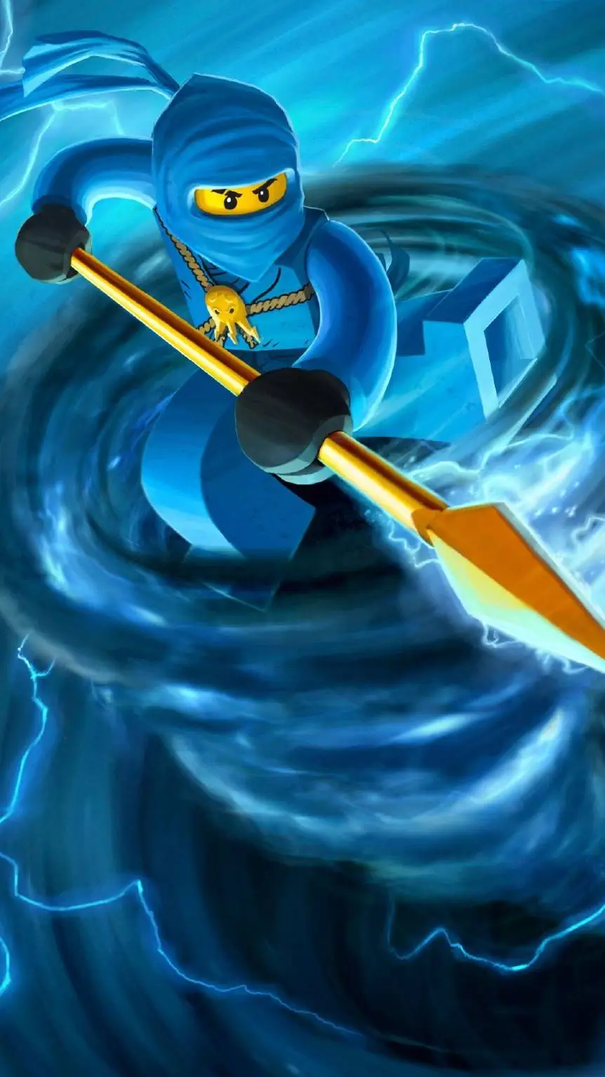 ai character: Jay the blue ninja background