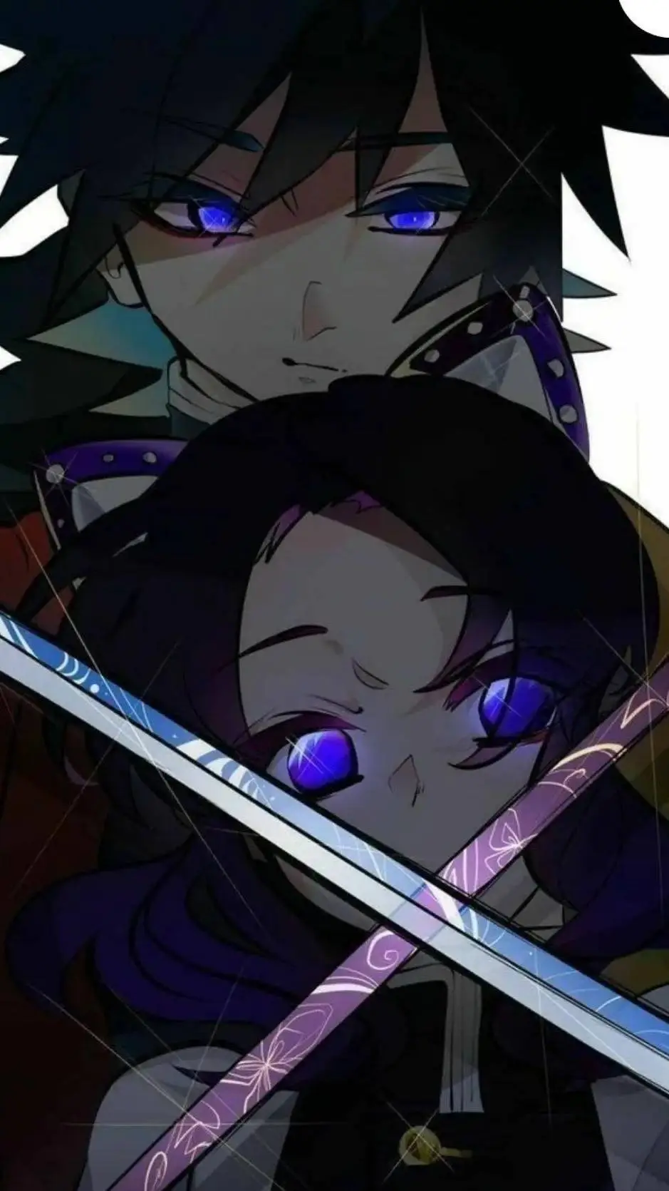 ai character: 🦋Shinobu vs Douma🧊 background