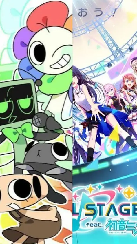 ai character: Pjsk in dw background