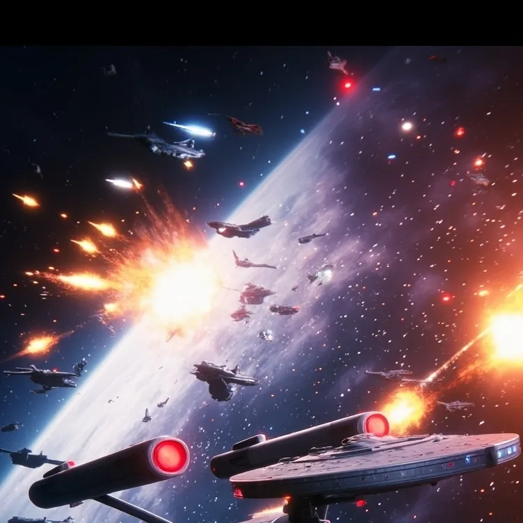 chat with ai character: Space Battle pt,3