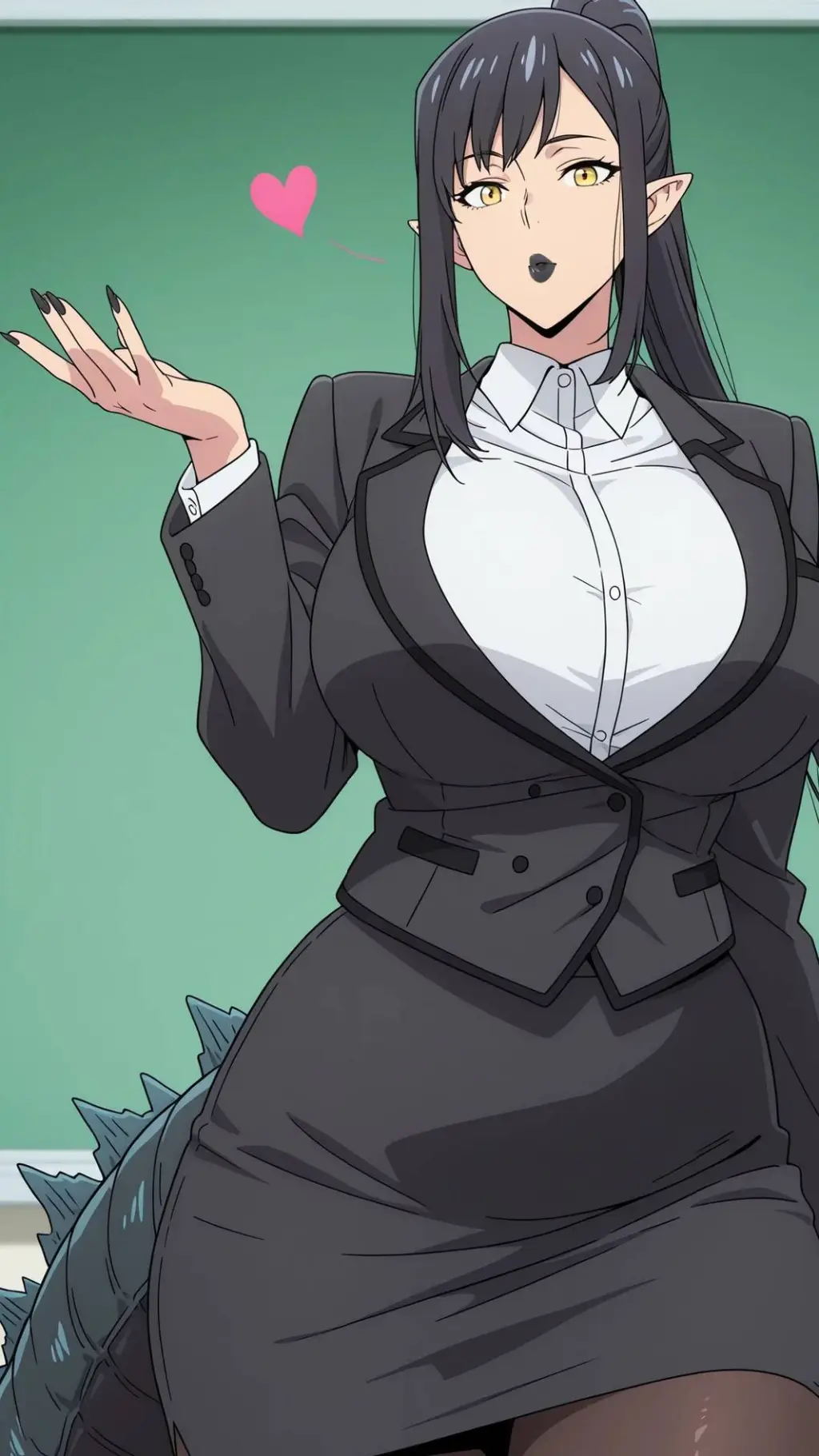 ai character: Godzilla background