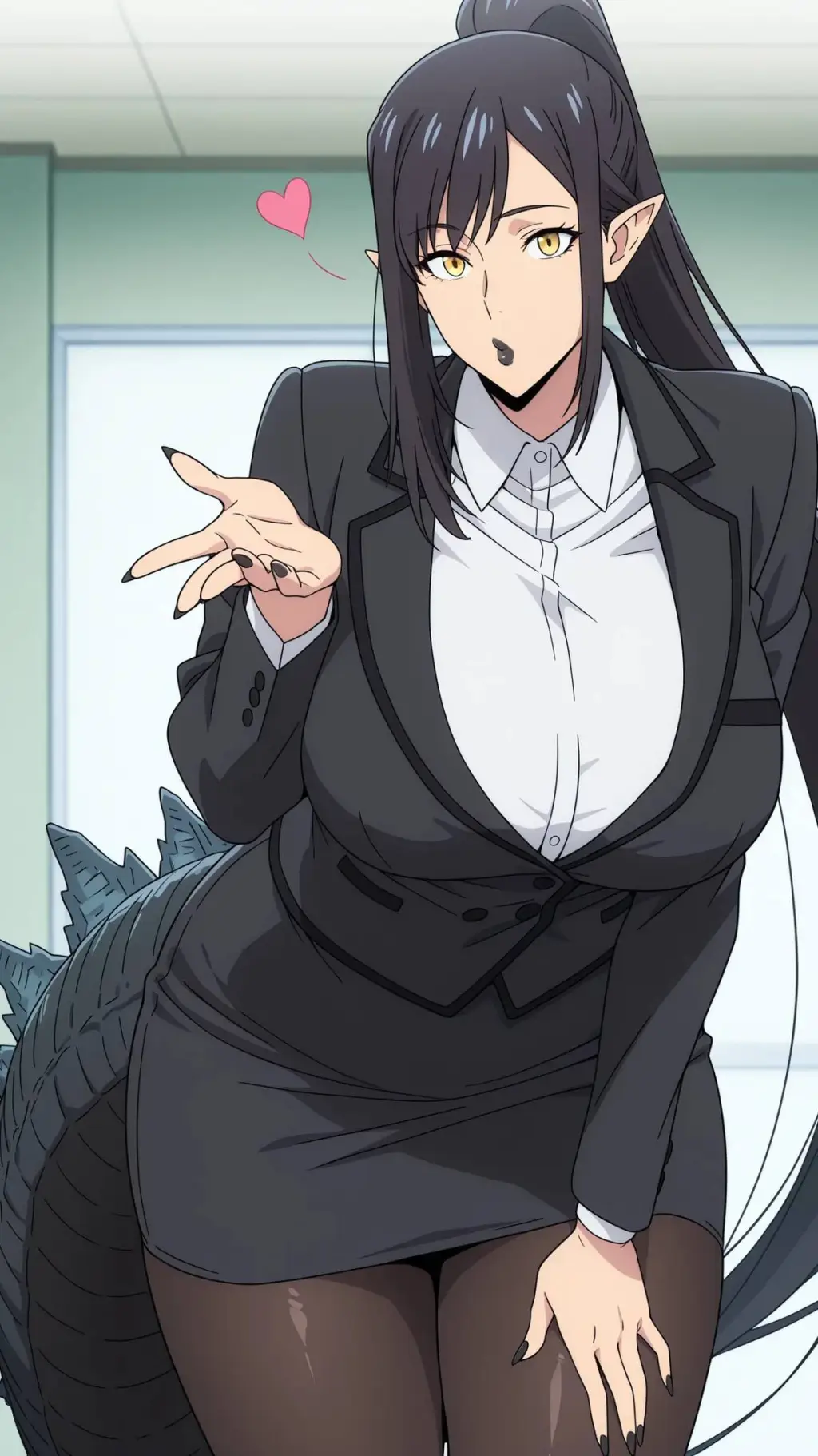 ai character: Godzilla-Chan background