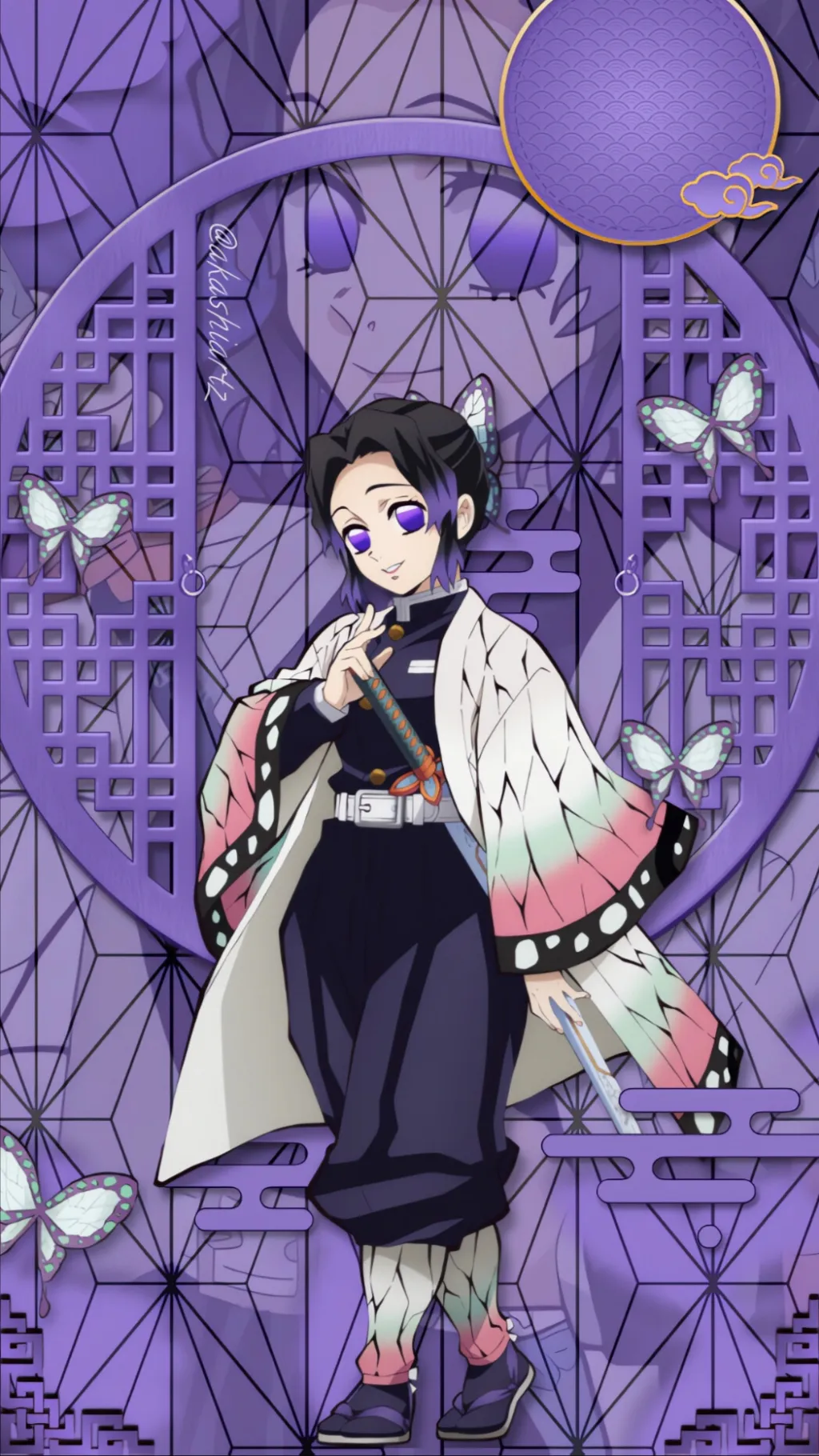 ai character: Shinobu vs Douma background