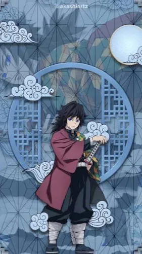 ai character: Giyu vs Akaza  background
