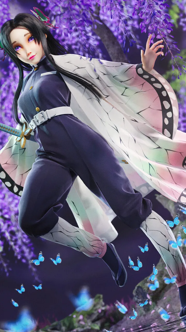 ai character: Kanae vs Douma  background
