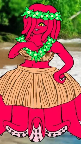 ai character: Rochelle Octopus  background