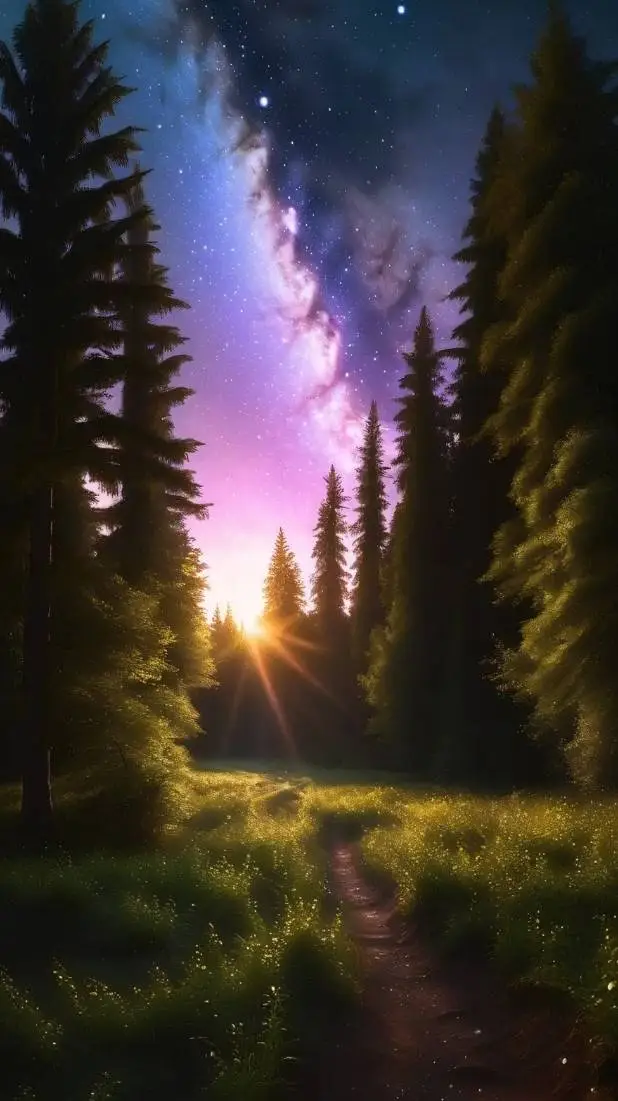 ai character: Dw meteor shower   background