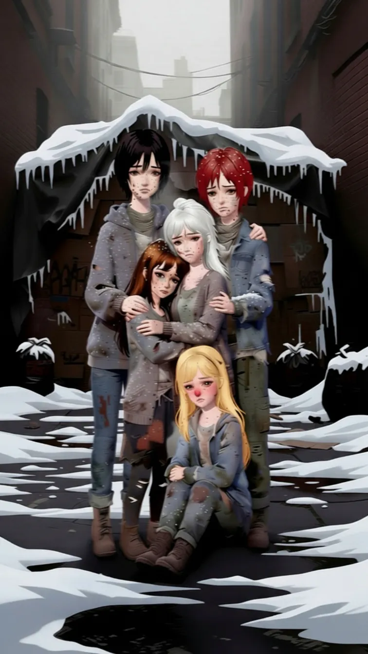 ai character: Homeless Girls background