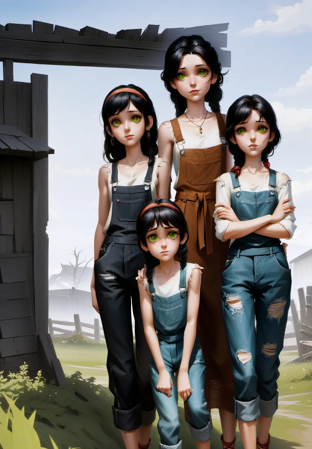 chat with ai character: Farm sisters