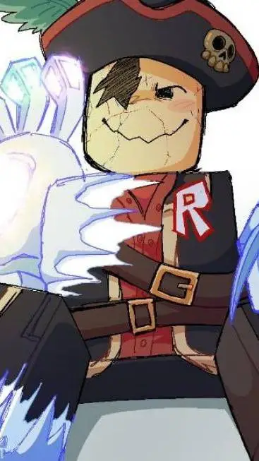 ai character: Gasharpoon but..  background